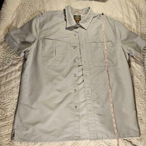 St. John’s Bay Outdoor Men’s No Fly Zone Insect Repellent Shirt Size L Gray Vent